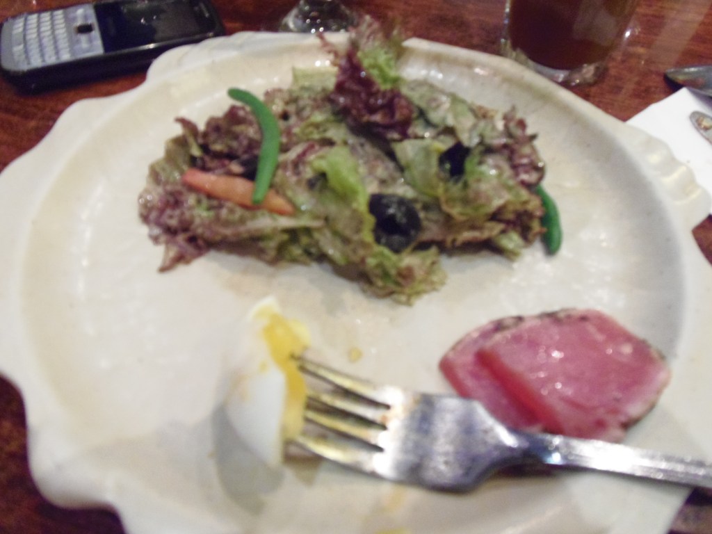 Seared Tuna Nicoise Salad Drilled with Creamy Balsamic Vinaigrette