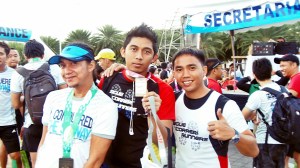 Strong Finish with Becky Runner (left) and Jaylord Ballao (right)