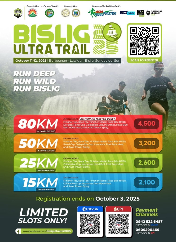 October 11-12, 2025 | Bislig City, Surigao Del Sur – Bislig Ultra Trail&nbsp;2025